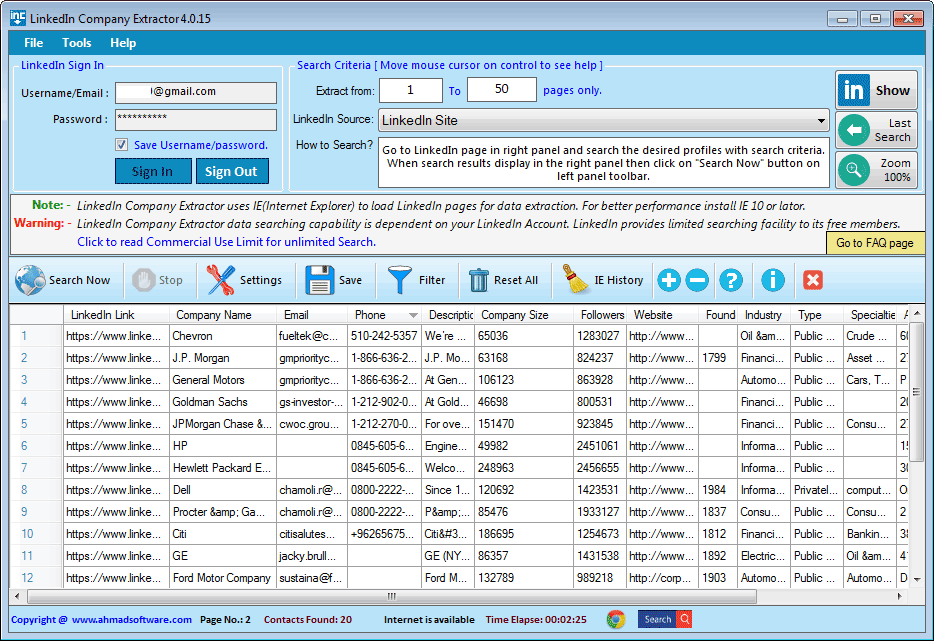 LinkedIn Company Extractor 4.0.1824 full