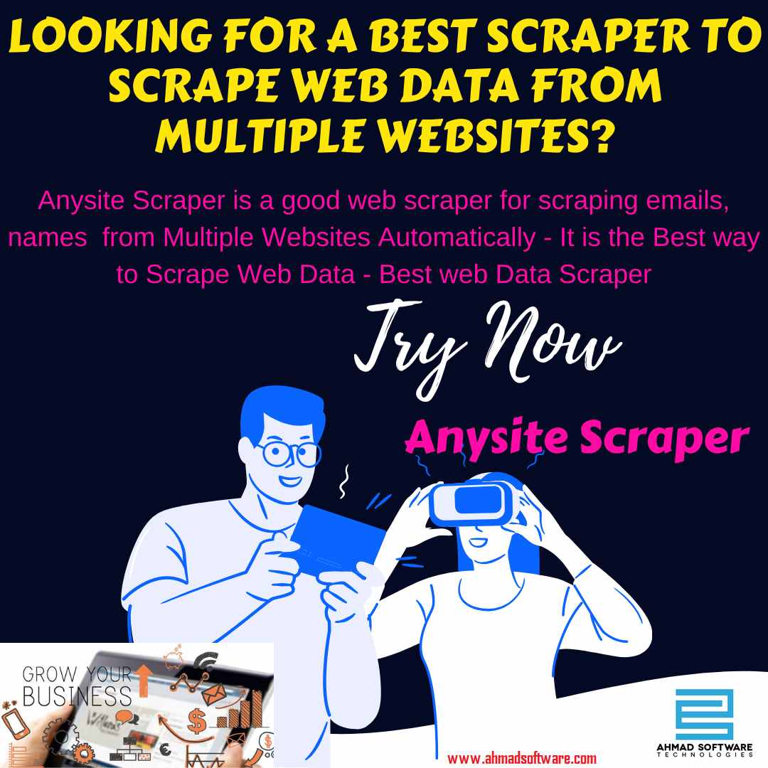 Anysite Scraper is a good web scraper for scraping emails, names