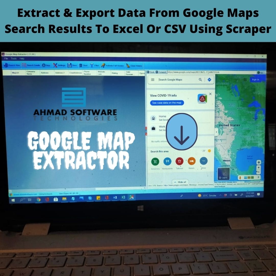 Extract & Export Data From Google Maps Search Results With Google Map Extractor