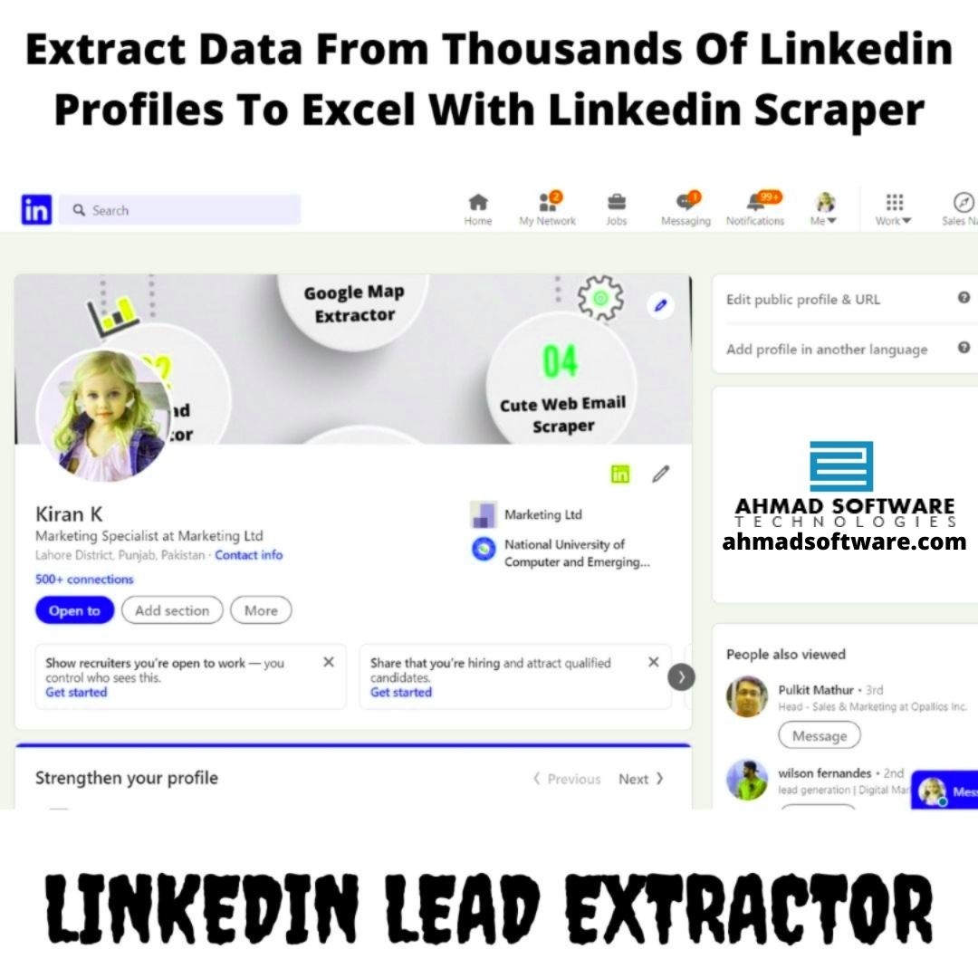 Extract, Export, & Download LinkedIn Profile Data In CSV Or Excel With LinkedIn Scraper