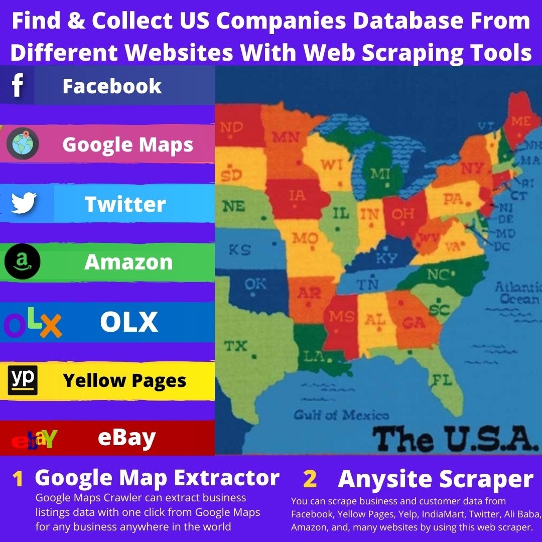 Find & Collect US Companies Database With Web Scraping Tools