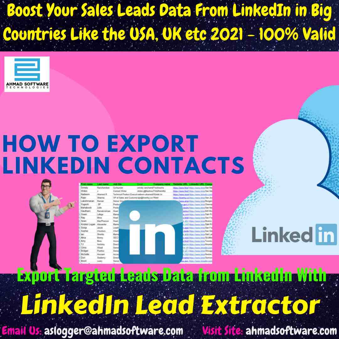 Get LinkedIn search results on excel from LinkedIn With LinkedIn Scraper
