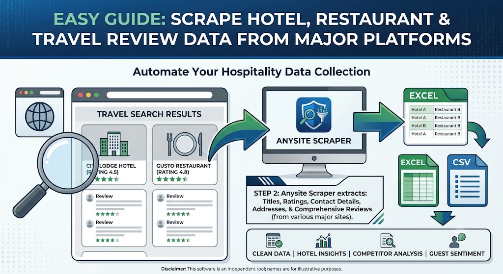 How to scrape Hotel, Restaurant, and Review data