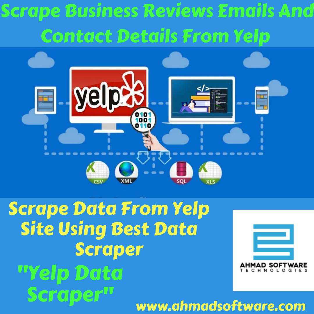 Scrape reviews emails and contacts from using Yelp Data Scraper