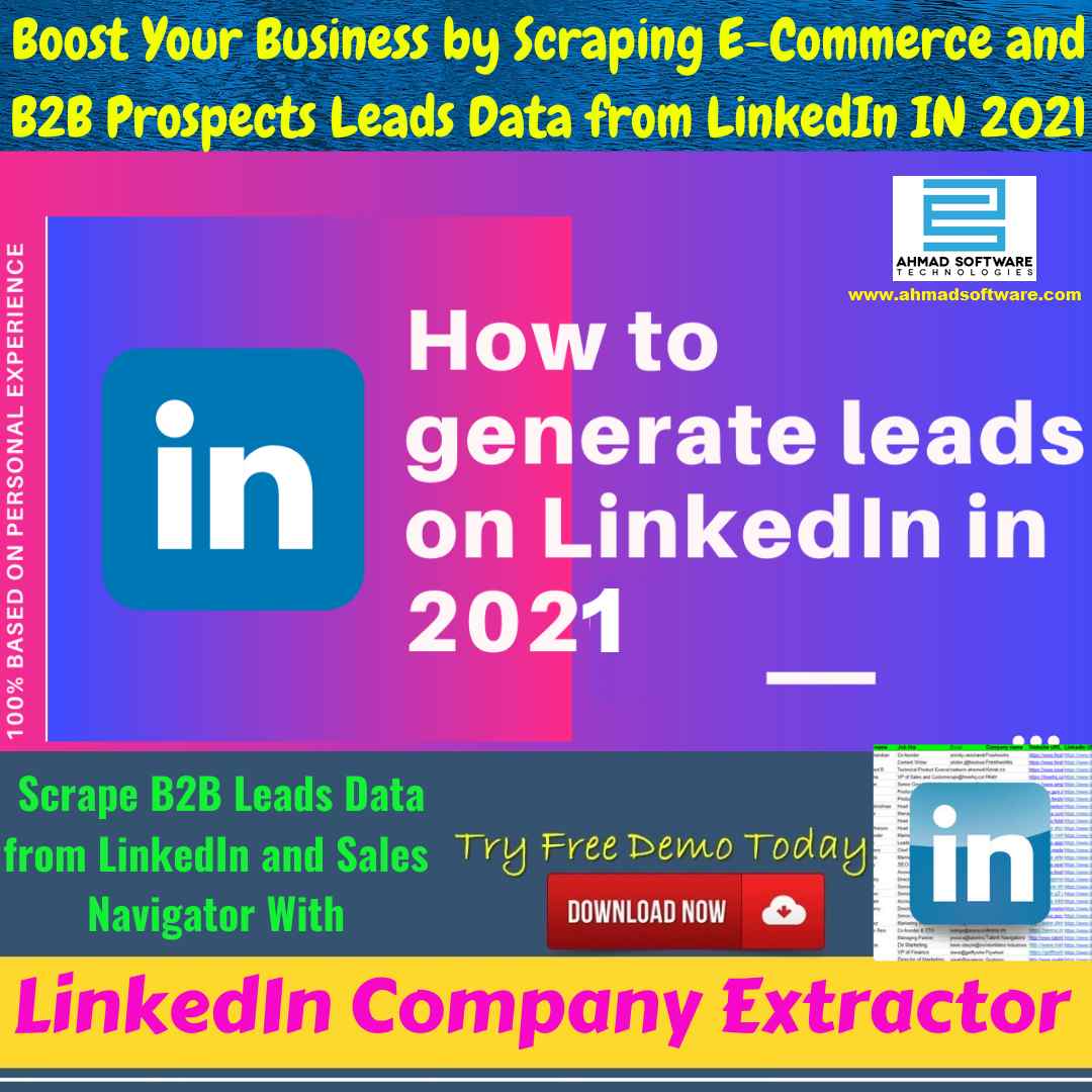 Scrape E-Commerce and B2B prospects data using LinkedIn Scraper