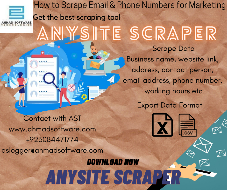 Web scraping software to Scrape email and phone number leads