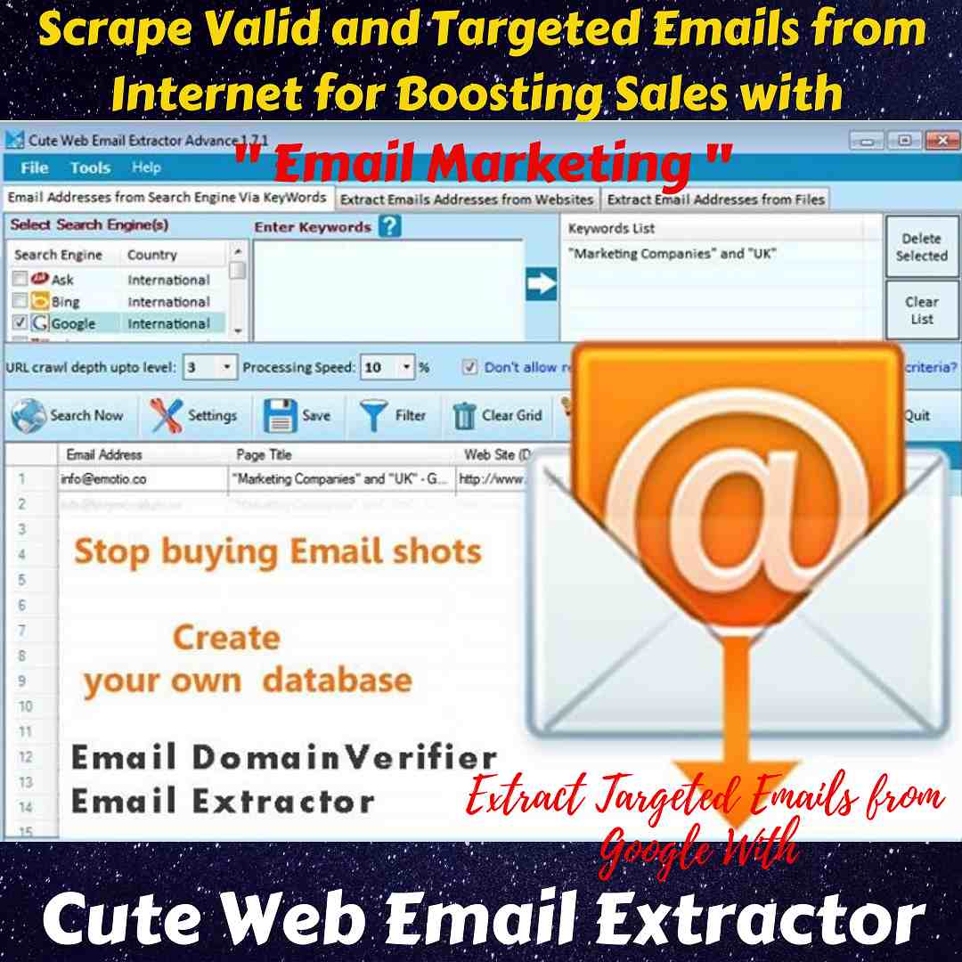 Scrape Emails from Internet for Email Marketing - Email Extractor 