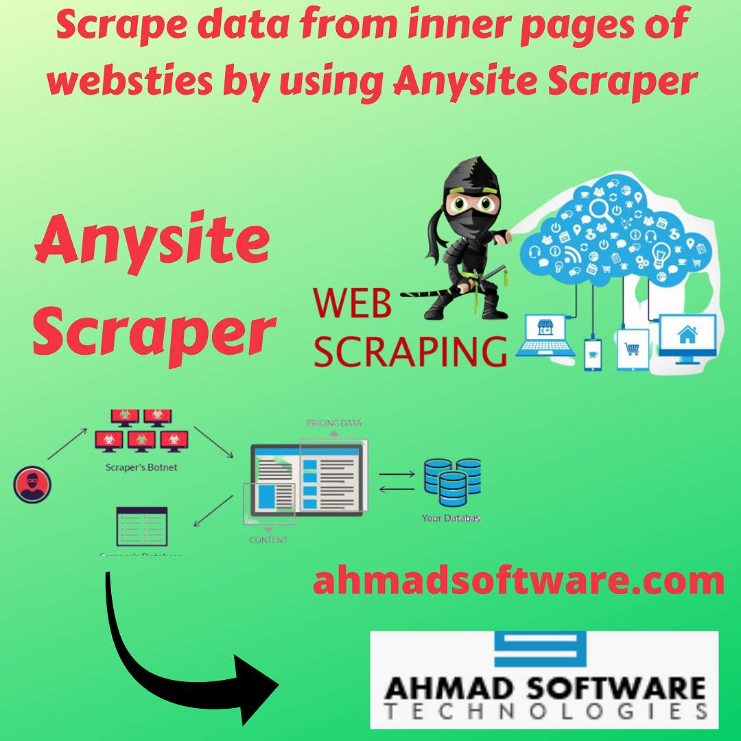 Scrape data from multiple websites’ inner pages by using Anysite Scraper