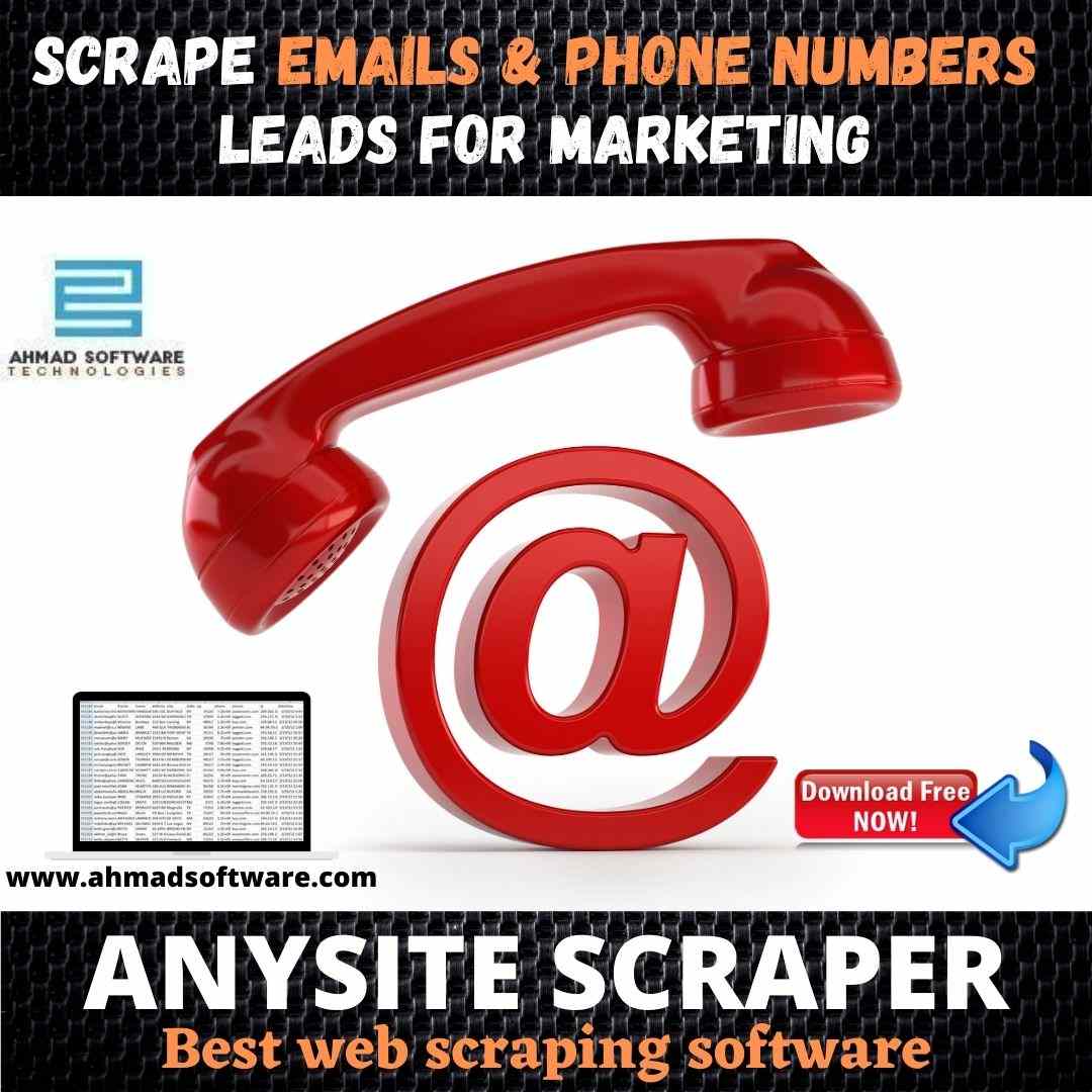 web scraping software to Scrape email and phone number leads