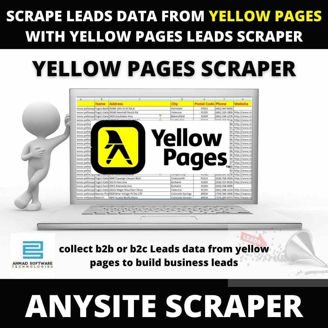 Scrape yellow pages leads data with yellow pages scraper