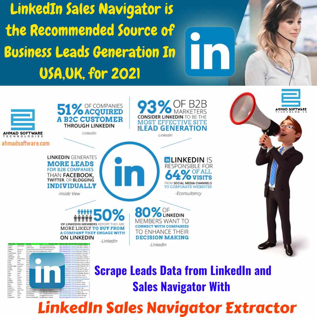 With LinkedIn Scraper collect leads data from sales navigator