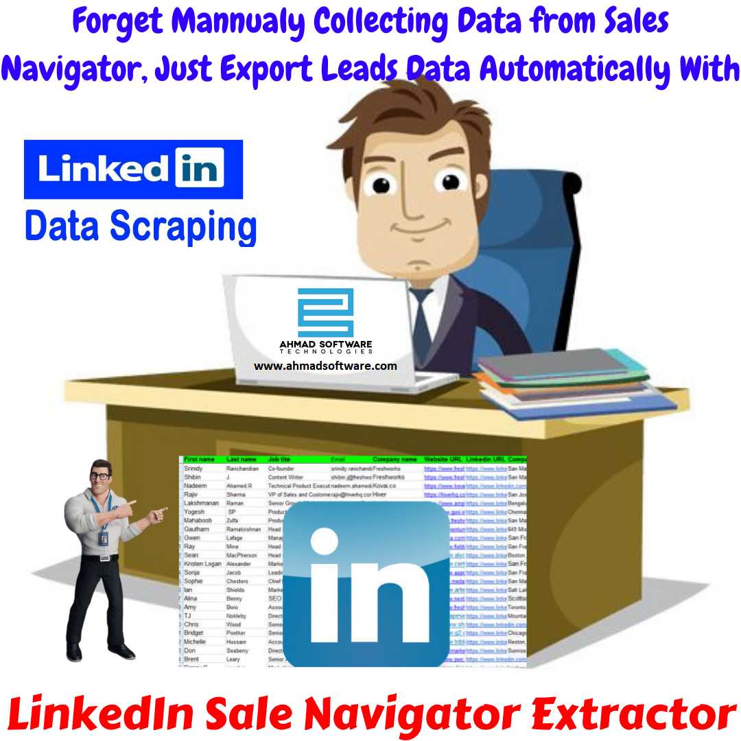 Sales navigator scraper can automatically scrape LinkedIn Data