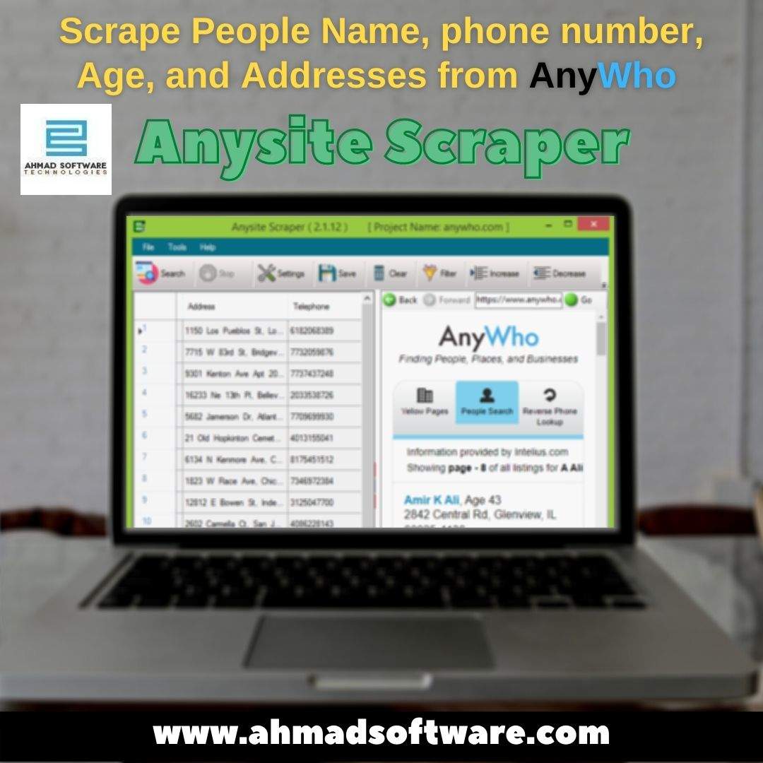 How to scrape data from Anywho site using Best web Scraper