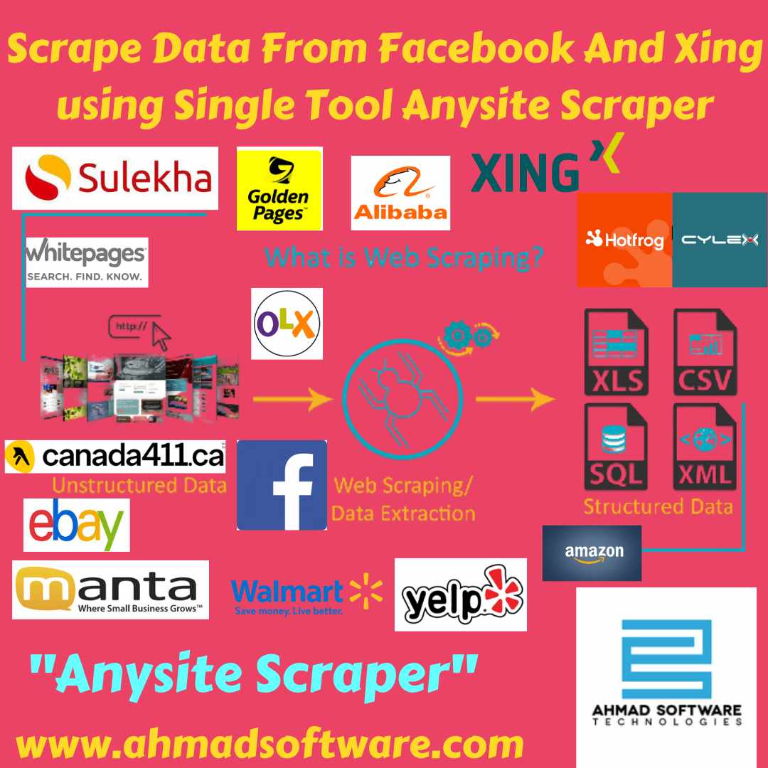Scrape data from Facebook and Xing using a single tool Anysite Scraper