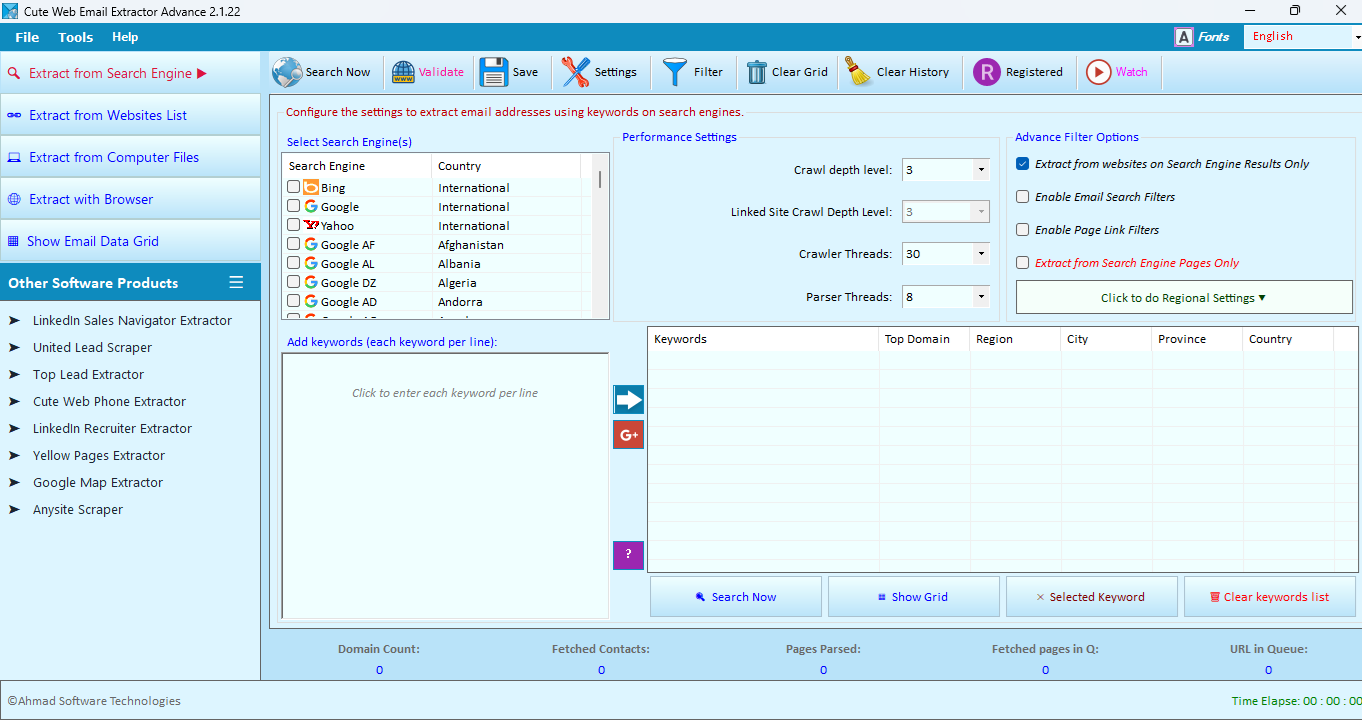 search engine screenshot