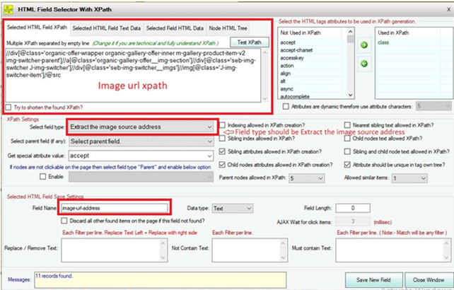 Anysite Scraper Select Image Field Type