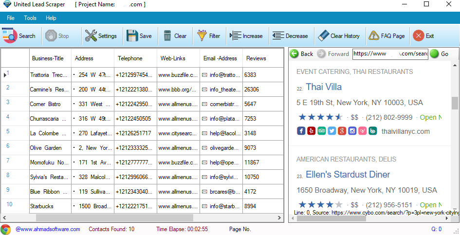 White Pages Extractor Screenshot