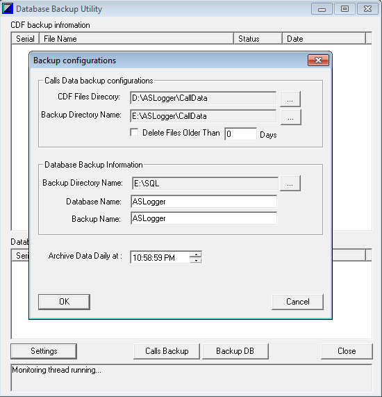 ASLogger Backup System Screenshot