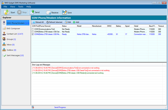 Android connection Diagram Screenshot